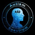 Autism Spectrum Disorder, ASD, Psychology Concept Royalty Free Stock Photo