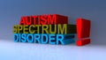 Autism spectrum disorder on blue
