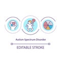 Autism spectrum disorder concept icon