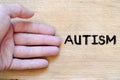 Autism text concept Royalty Free Stock Photo