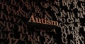 Autism - Wooden 3D rendered letters/message