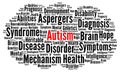 Autism word cloud concept Royalty Free Stock Photo