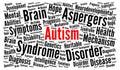 Autism word cloud concept Royalty Free Stock Photo