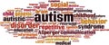 Autism word cloud Royalty Free Stock Photo
