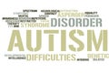 Autism word cloud Royalty Free Stock Photo