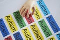 Word AUTISM , close up Royalty Free Stock Photo