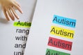 Word AUTISM , close up Royalty Free Stock Photo