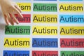 Word AUTISM , close up Royalty Free Stock Photo