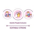 Autistic people inclusion concept icon