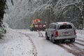 Auto accident in the snow
