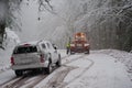 Auto accident in the snow