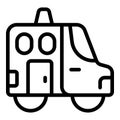 Auto alarm rescue icon outline vector. Health patrol