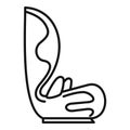 Auto baby seat icon, outline style
