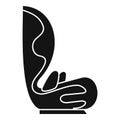 Auto baby seat icon, simple style