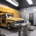 auto body shop collision repair paint booth body work spr generative AI