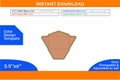 Regular Envelope die line template, 3D envelope and Editable easily resizeable Colour Design Template