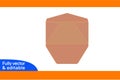 Regular Envelope die line template, 3D envelope and Editable easily resizeable 3D box