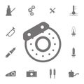 Auto brake disc icon. Set of car repair icons. Signs of collection, simple icons for websites, web design, mobile app, info graphi