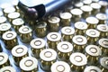 45 Auto Bullets With Clip On Top Close Up High Quality Royalty Free Stock Photo