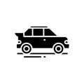 Auto car black icon, concept illustration, vector flat symbol, glyph sign. Royalty Free Stock Photo
