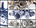 Auto car parts, collage Royalty Free Stock Photo