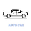 Auto car pickup truck Flash design vector