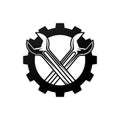Auto Car Service Logo icon Vector Illustration template. Modern Car Service vector logo silhouette design. Abstract Car logo Royalty Free Stock Photo