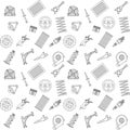 Auto car spare parts seamless pattern Royalty Free Stock Photo