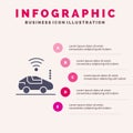 Auto, Car, Wifi, Signal Solid Icon Infographics 5 Steps Presentation Background Royalty Free Stock Photo