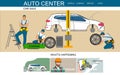 auto center Communication Connection Online Concept