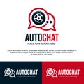 Auto chat vector logo template Royalty Free Stock Photo