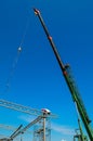 Auto crane on construction Royalty Free Stock Photo