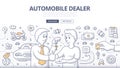 Auto Dealer Doodle Concept