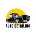 AUTO DETAILING ILLUSTRATION DESIGN VECTOR Royalty Free Stock Photo