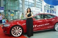 Auto exhibition and female model