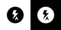 auto flash icon Flat fill set collection