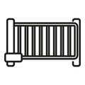 Auto gates icon outline vector. Automatic security