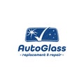 Auto Glass Company logo. Vector and illustration. Royalty Free Stock Photo