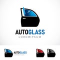 Auto Glass Logo Design Template