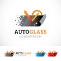 Auto Glass Logo Design Template