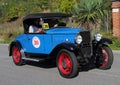 Vintage race rally cars.Old car from 1930 race type torpedo