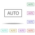 auto icon. Elements of photography in multi color style icons. Simple icon for websites, web design, mobile app, info graphics