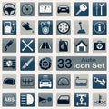 Auto icon set Royalty Free Stock Photo
