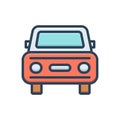 Color illustration icon for Auto, vehicle and conveyance