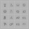 Auto icons set Royalty Free Stock Photo