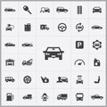 Auto icons universal set Royalty Free Stock Photo