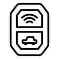 Auto keyless icon, outline style