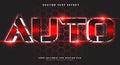 Auto lightning editable text effect template Royalty Free Stock Photo