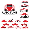 Auto logo and icon set. A letter based car theme