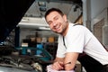 Auto mechanic based on car